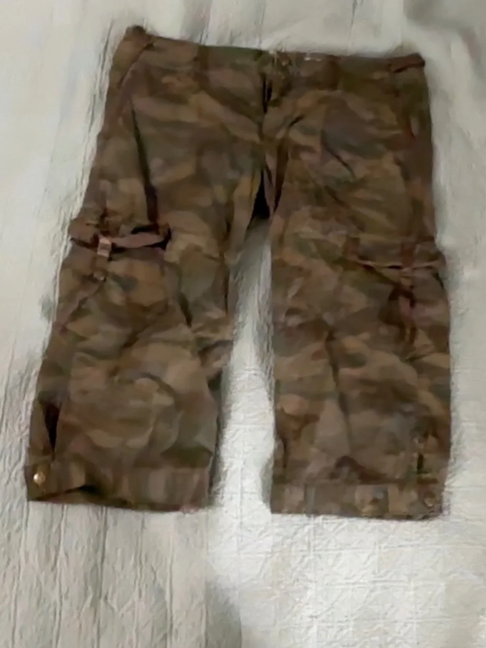 Brown & Green Camouflage Cargo Jorts